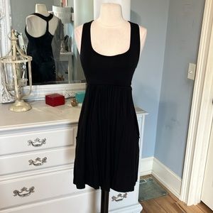 Half Moon Modern Movement Black Knit Dress Comfy Razorback Womens Small